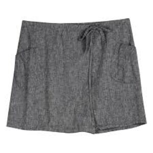 Patagonia NWOT Gray Island Hemp Cotton Wrap Lightweight Skirt size 8